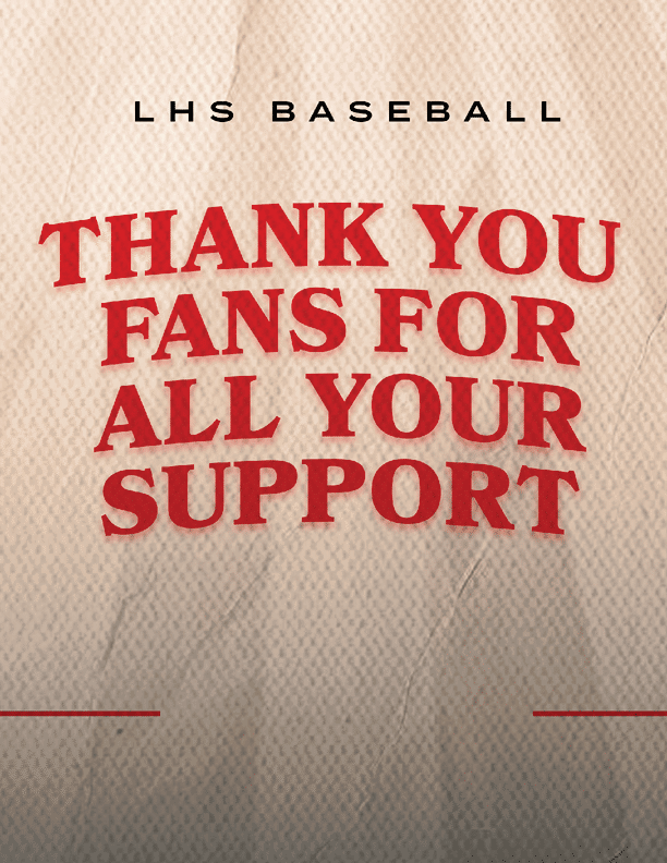 A sign that says “Thank Fans for All Your Support" in red and white. AI generated content
