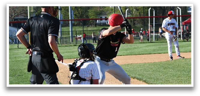 A baseball player is swinging a bat. Description generated by AI