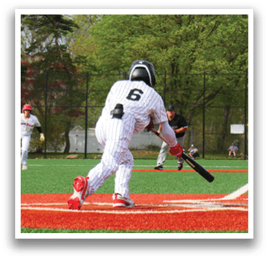A baseball game is taking place with a batter at home plate. Description generated by AI