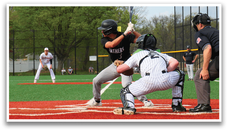 Baseball game in progress. Description generated by AI