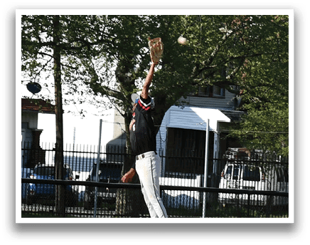 A baseball player is sliding into a base. Description generated by AI