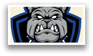 A logo for the Bulldogs sports team. Description generated by AI