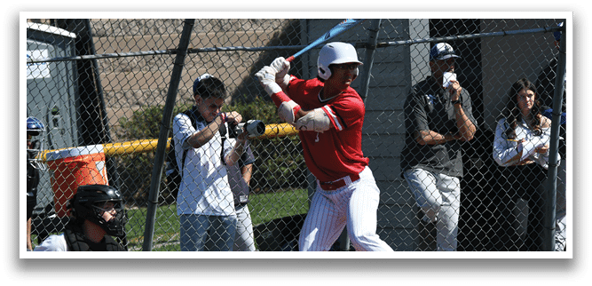 A baseball player is swinging a bat. Description generated by AI
