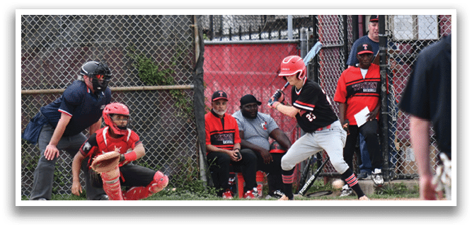 A baseball player is swinging a bat. Description generated by AI