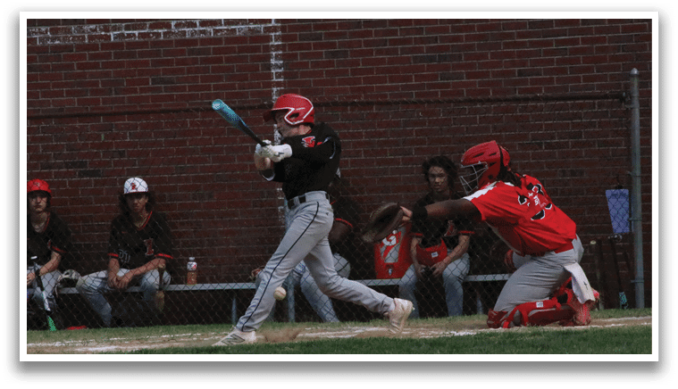 A baseball player is swinging a bat. Description generated by AI