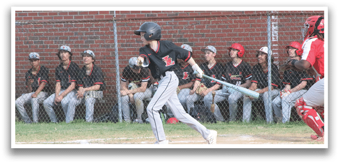 A baseball player is swinging a bat. Description generated by AI