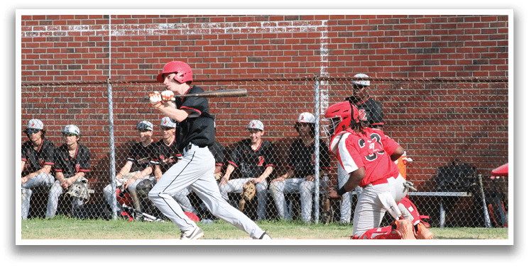A baseball player is swinging a bat. Description generated by AI
