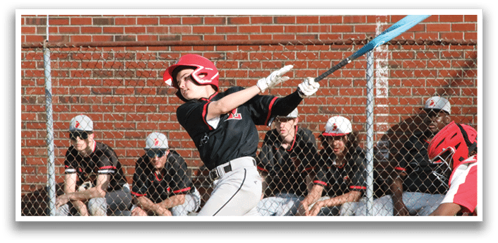 A baseball player is swinging a bat. Description generated by AI