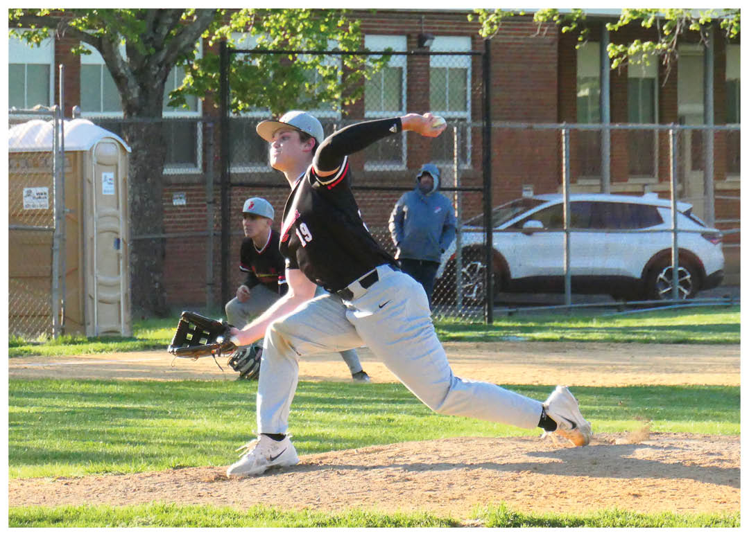 A man is pitching a baseball on a field. Description generated by AI
