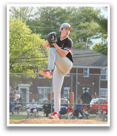 A baseball player is pitching a ball. Description generated by AI