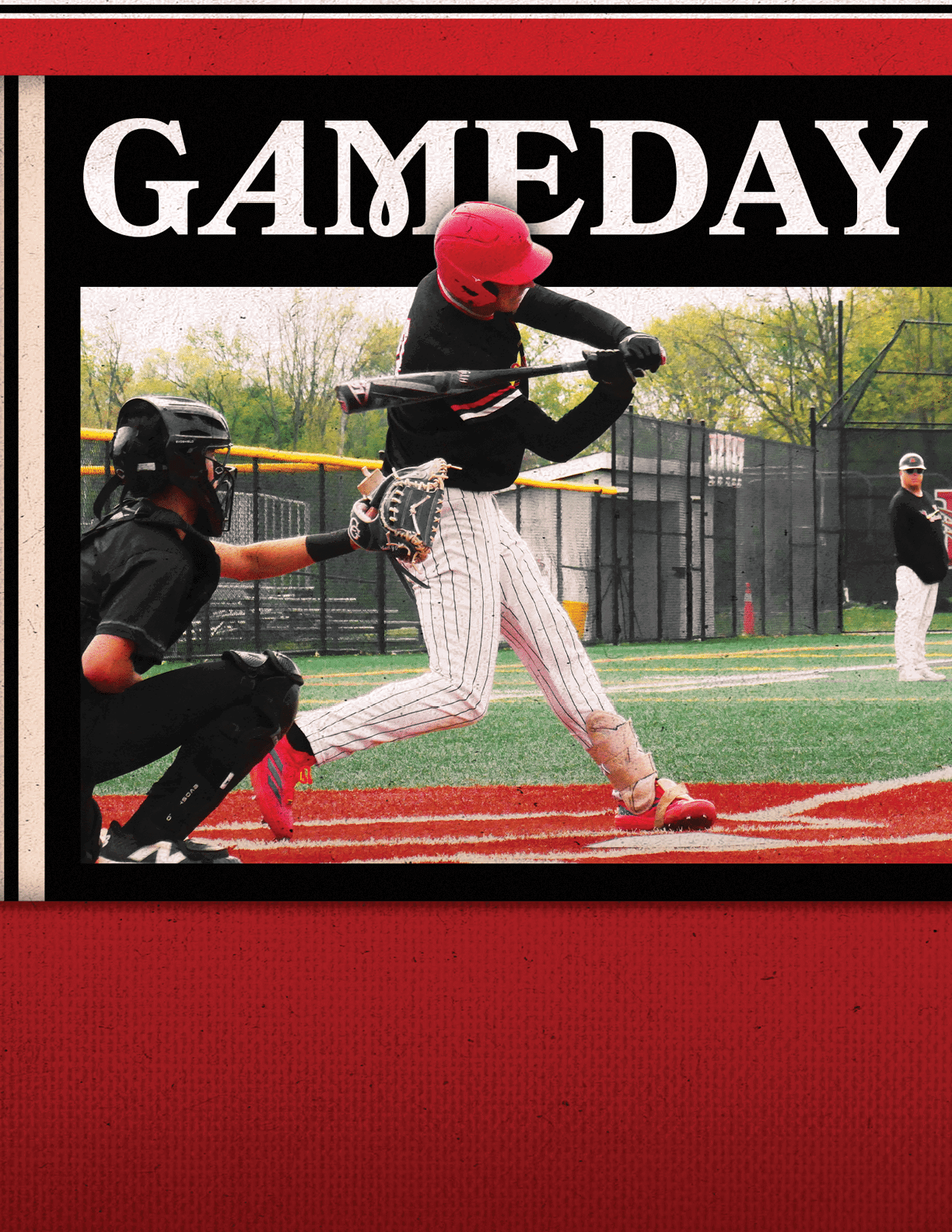 A baseball player is swinging a bat. Description generated by AI