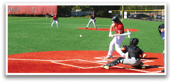A baseball player is sliding into home plate. Description generated by AI