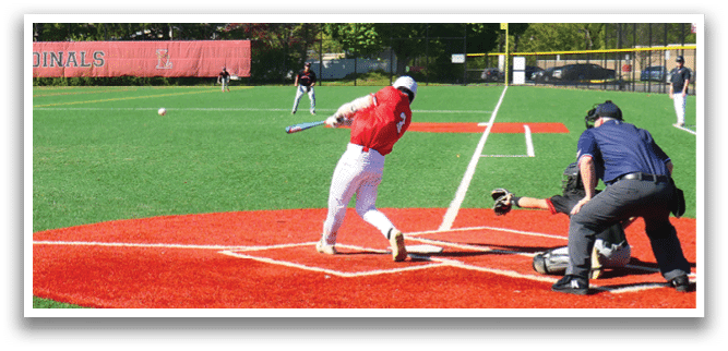 A baseball game is taking place on a field. Description generated by AI