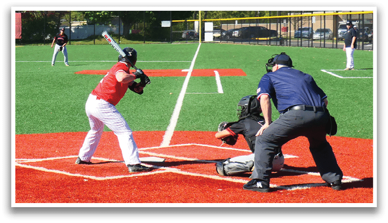 A baseball game is taking place on a field. Description generated by AI