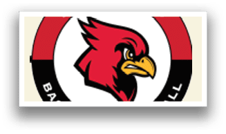 A red and white logo for the Cardinals baseball team. Description generated by AI