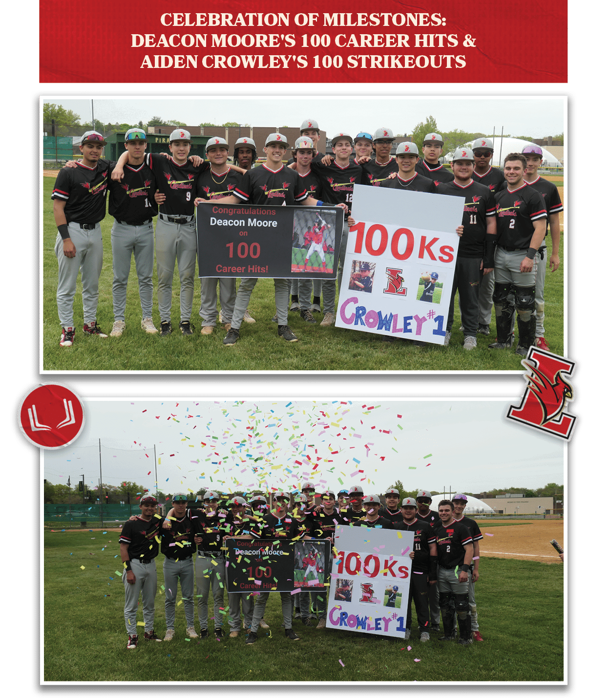 Celebration of MILESTONES: DEACON MOORE'S 100 CAREER HITS & AIDEN CROWLEY'S 100 STRIKEOUT