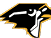 A bird with a yellow beak and black wings. AI generated content