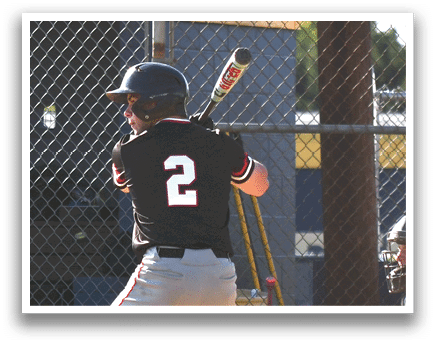 A baseball player is swinging a bat. Description generated by AI