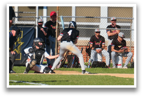 Baseball players on a field. Description generated by AI