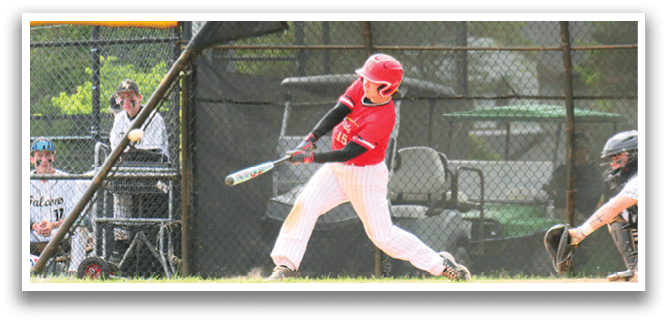 A baseball player is swinging a bat. Description generated by AI