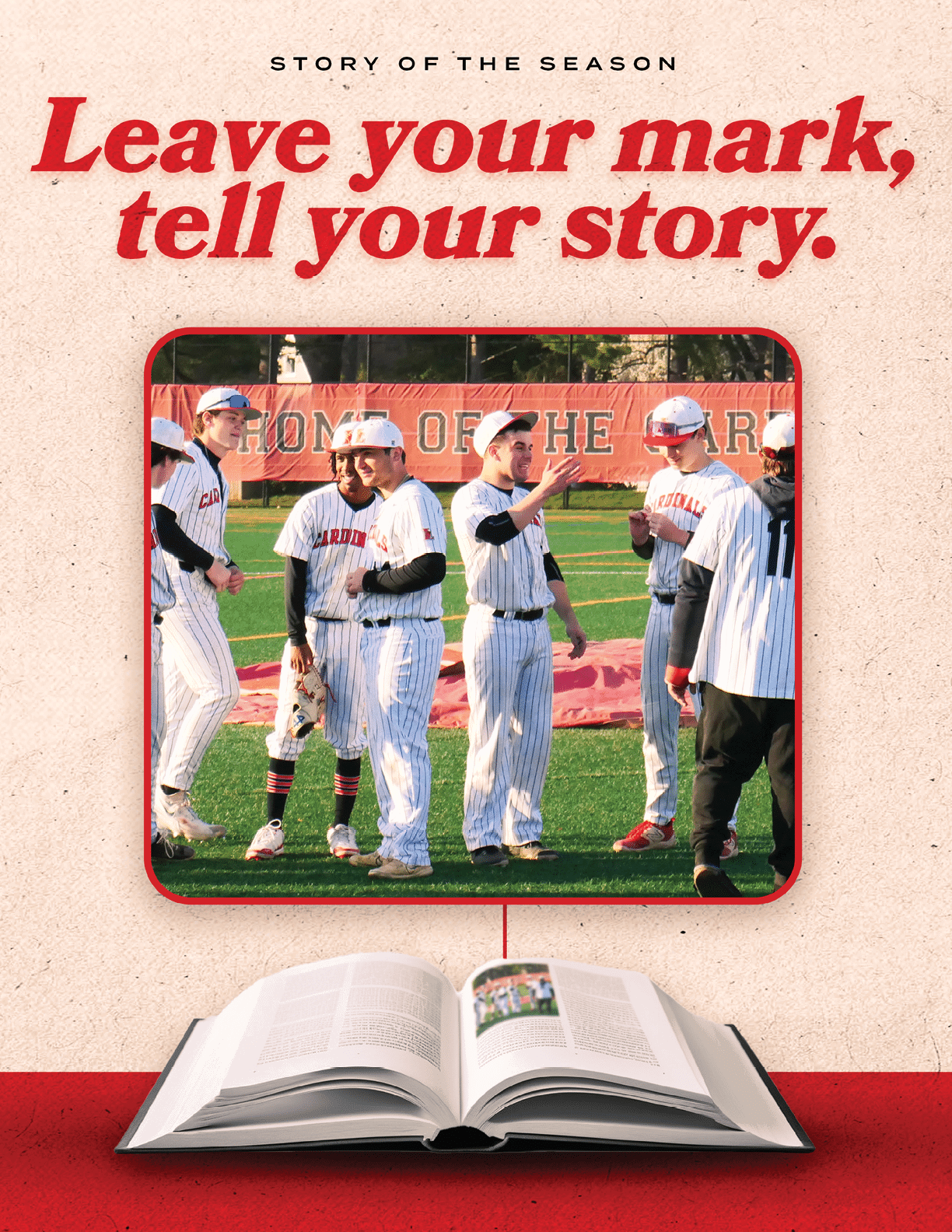A book with a baseball team on the cover. Description generated by AI