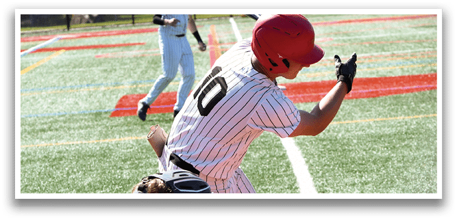 A baseball player is swinging a bat. Description generated by AI