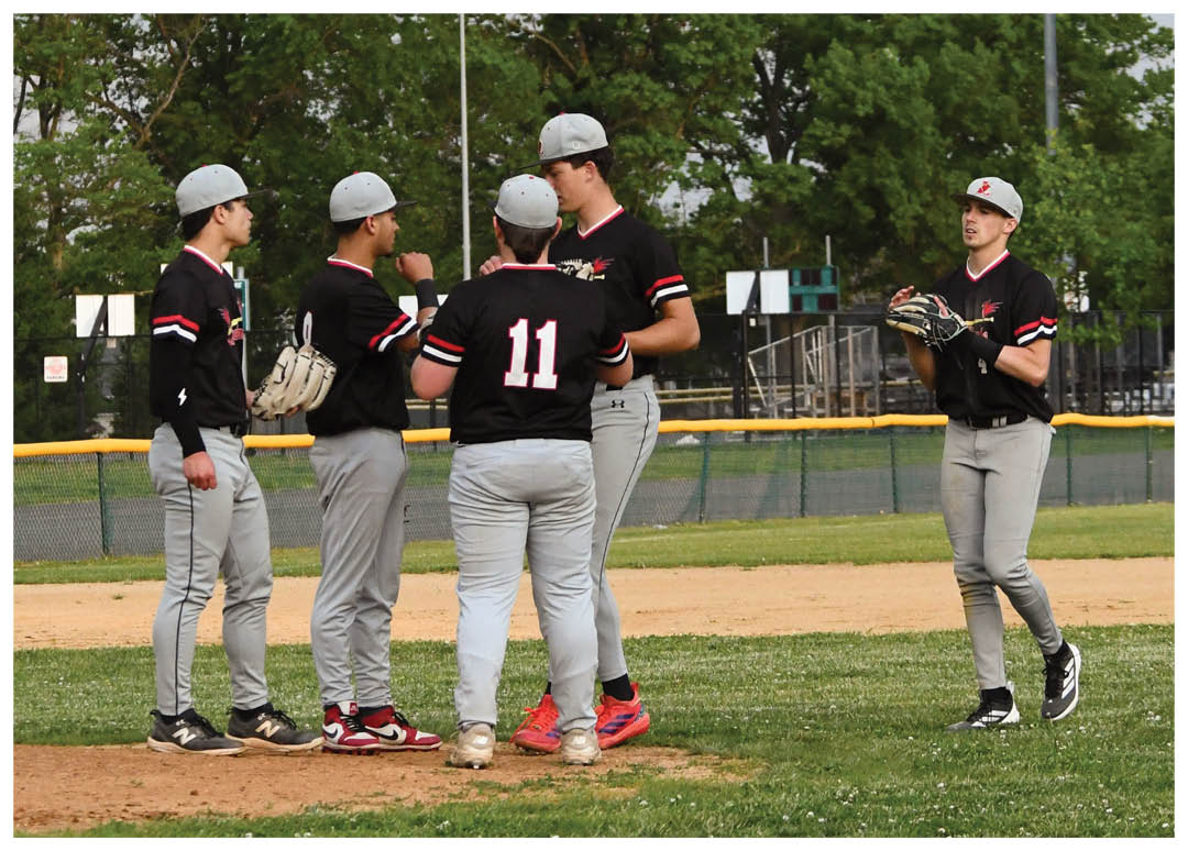 A group of baseball players on a field. Description generated by AI