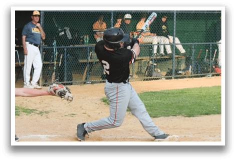 A baseball player is swinging a bat. Description generated by AI