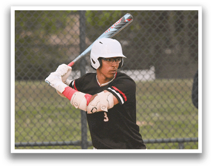 A baseball player is swinging a bat. Description generated by AI