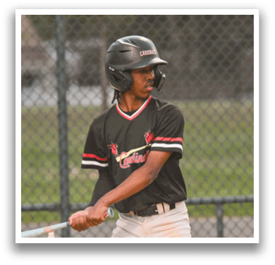 A baseball player is swinging a bat. Description generated by AI