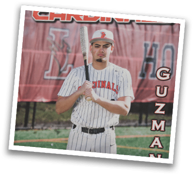 A baseball player named Guzman. Description generated by AI