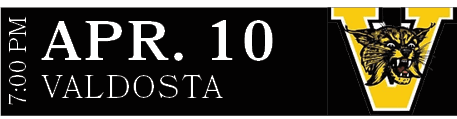 VALDOSTA,APR. 10,7:00 P