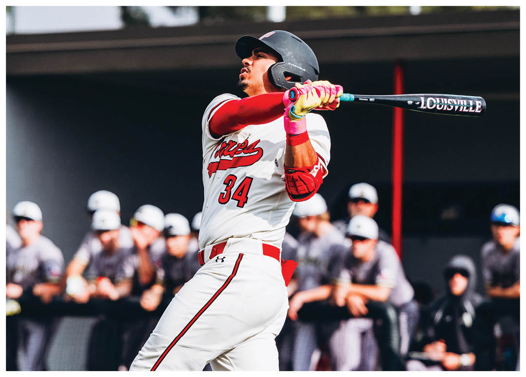 A baseball player is swinging a bat on a field, with several other players watching. AI generated content