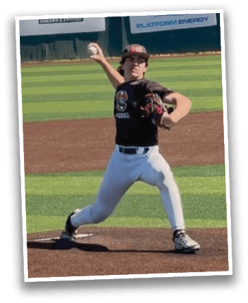 A baseball player in a black shirt and white pants is pitching a ball on a field. AI generated content