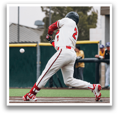 A baseball player is swinging a bat at a ball. AI generated content