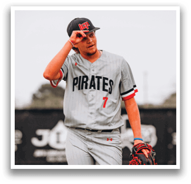 A baseball player wearing a grey and red jersey with the number 7 on it. AI generated content