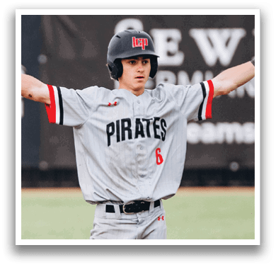 A baseball player is standing on the field with his arms outstretched. AI generated content