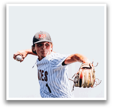 A person wearing a white shirt and a baseball glove is standing in a field. AI generated content
