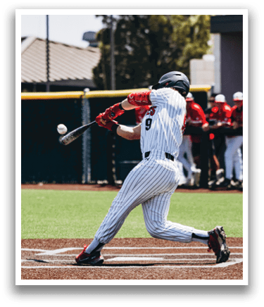 A baseball player is swinging a bat at a ball. AI generated content
