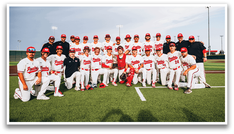 A baseball team posing for a photo on the field. AI generated content