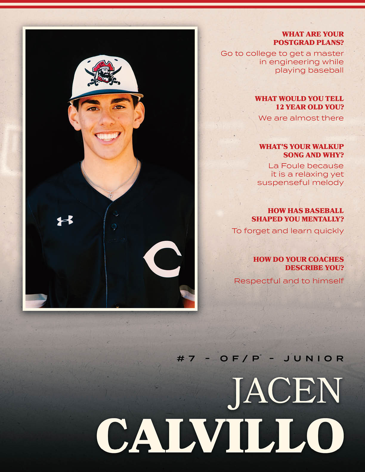A young man wearing a baseball cap and a black shirt is featured in a poster. AI generated content