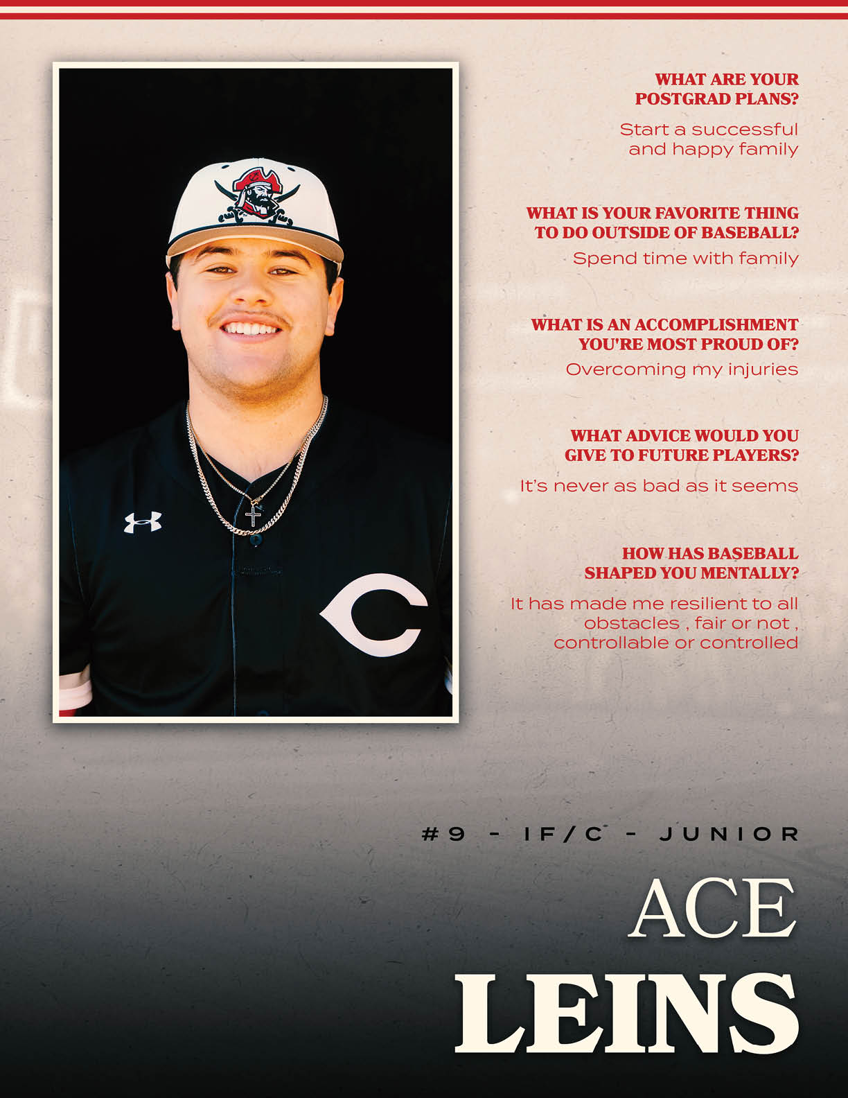 A young man wearing a baseball cap and jersey is featured in a poster. AI generated content