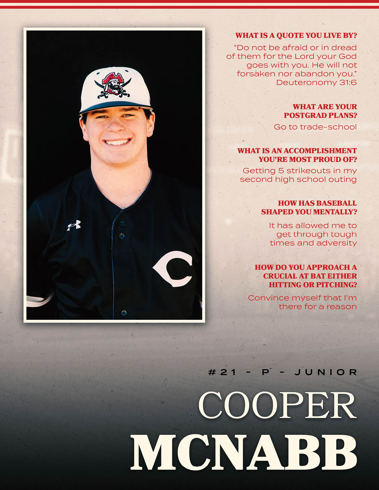 A young man wearing a baseball uniform poses for a photo. AI generated content