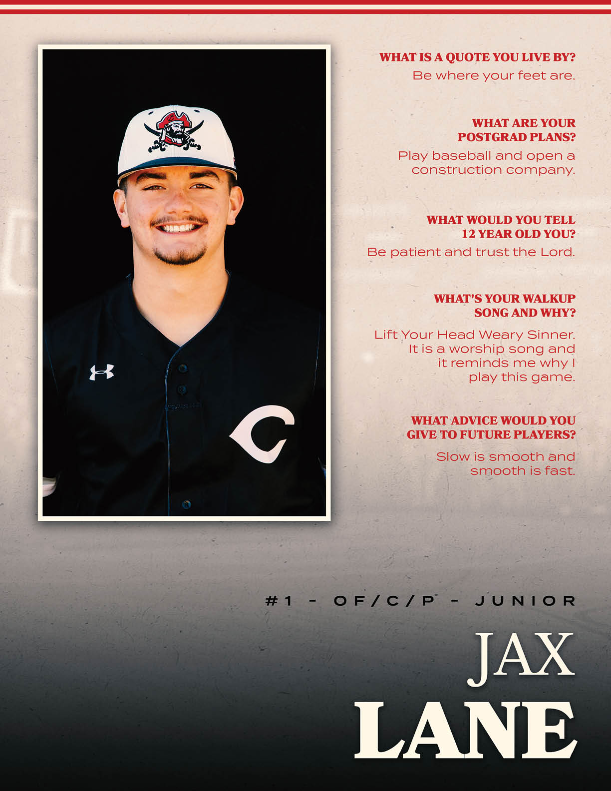 A young man wearing a baseball uniform is featured on a poster. AI generated content
