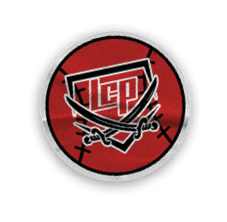 A collection of logos and images, including a pirate logo and a Texas flag. AI generated content