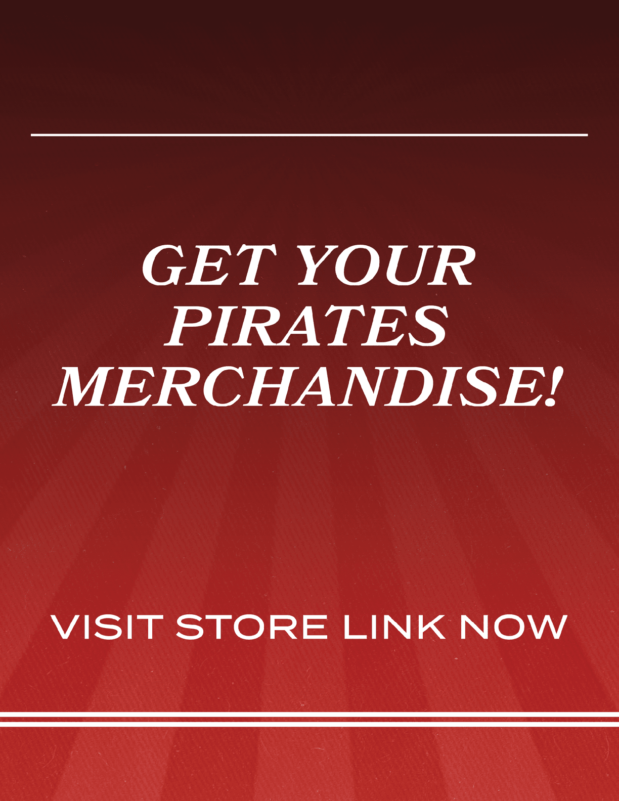 A red and white sign advertises a pirate merchandise store. AI generated content