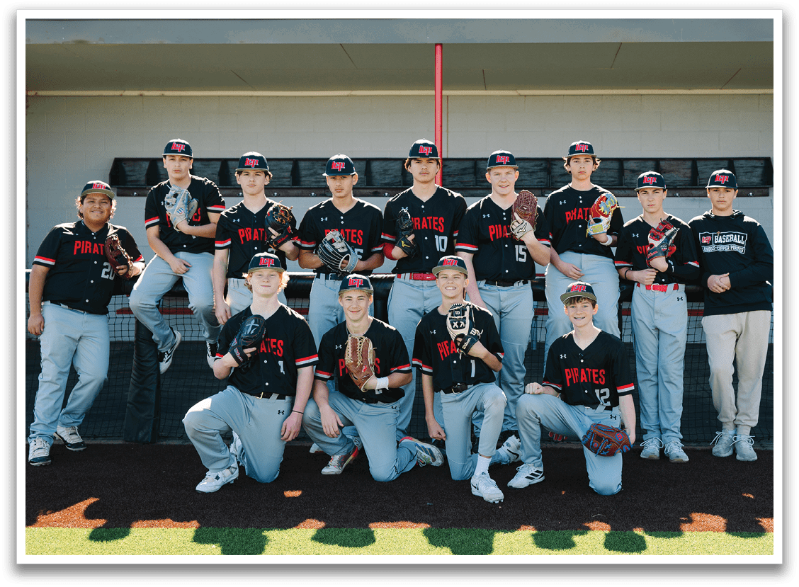 A group of young men pose for a picture in their baseball uniforms. AI generated content