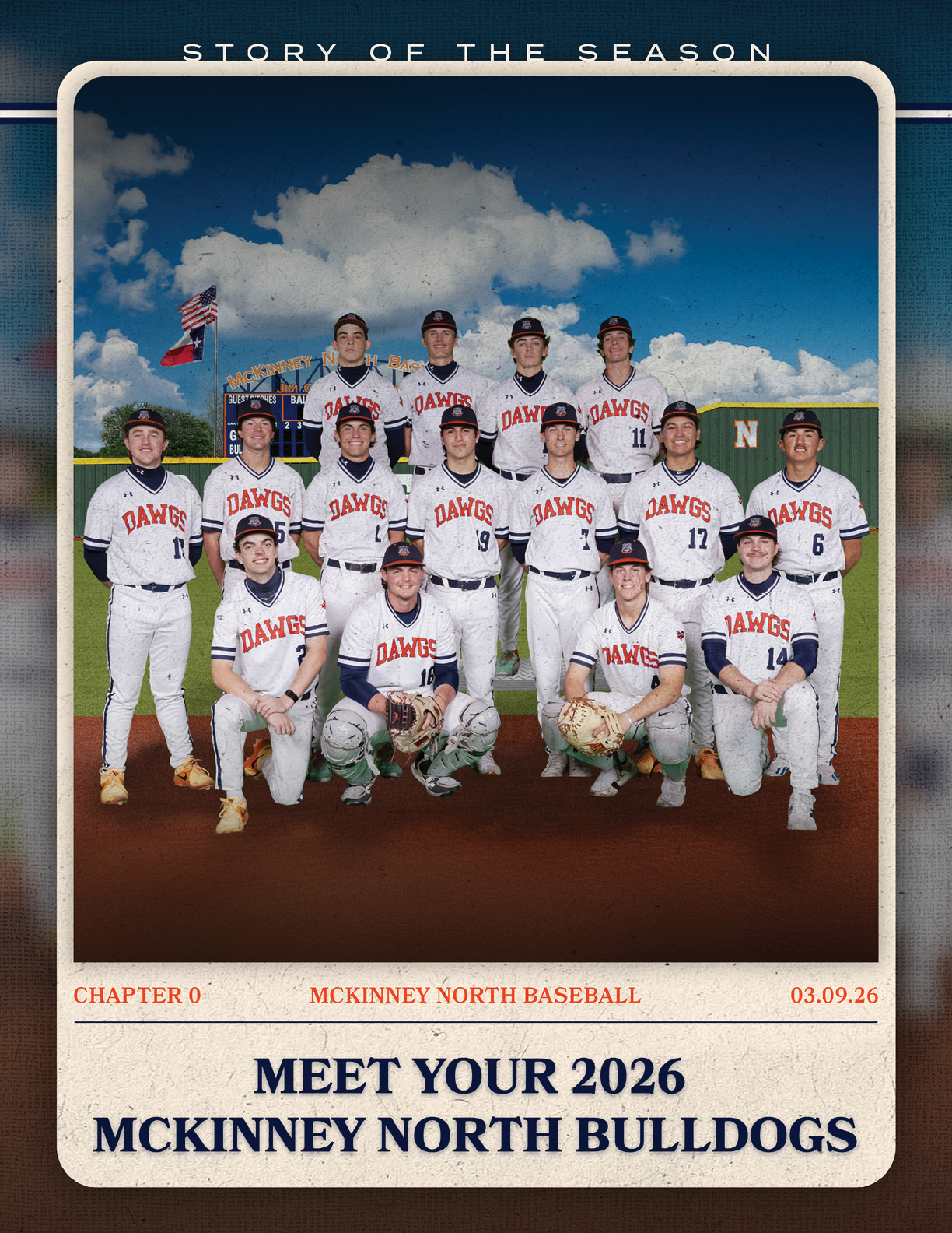 A group of baseball players pose for a picture. Contenido generado con IA