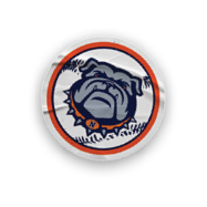 A collection of stickers featuring a bulldog mascot and a baseball. AI generated content