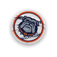 A collection of stickers featuring a bulldog mascot and a baseball. AI generated content